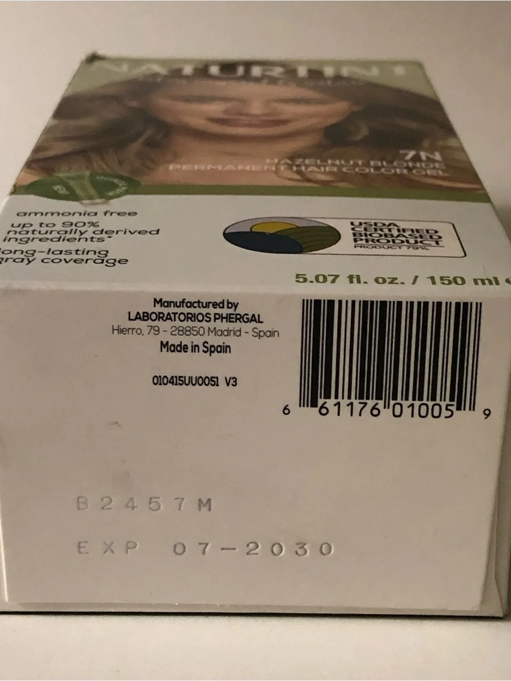 Naturtint 7N Hazelnut Blonde Permanent Hair Color Gel